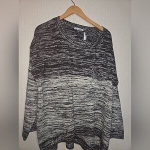 Sabrina Lauren Black & White Pocket Sweater Size XL